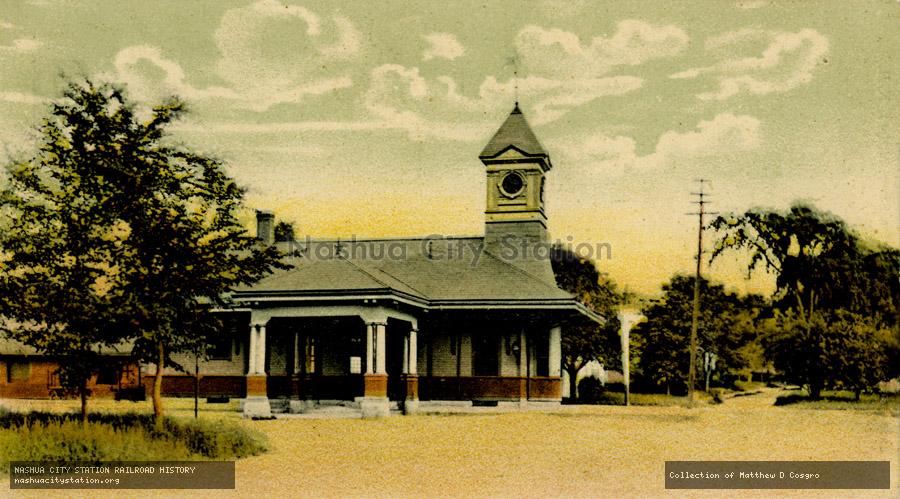 Postcard: Fitchburg Depot, Milford, N.H.